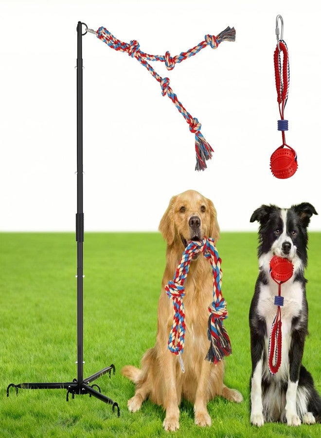 Olpchee Outdoor Tug of War Dog Toy, Tether Interactive Dog Tug Toy Backyard Heavy-Duty Dog Solo Play Exercise Toy for Large Medium Dogs - Image 2